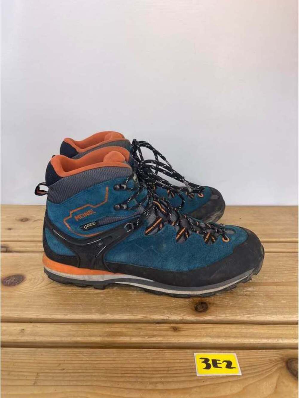 Meindl Litepeak GTX Mens Hiking Boots Blue Orange Gore-Tex US 12 EU 46